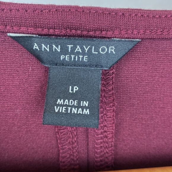 Ann Taylor Red Sleeveless Belted Knit Top PL - Picture 4 of 5